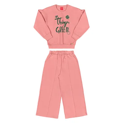 Conjunto Infantil Kely Kety Blusão + Calça Wide Leg Conjunto Infantil Kely Kety Blusão + Calça Wide Leg